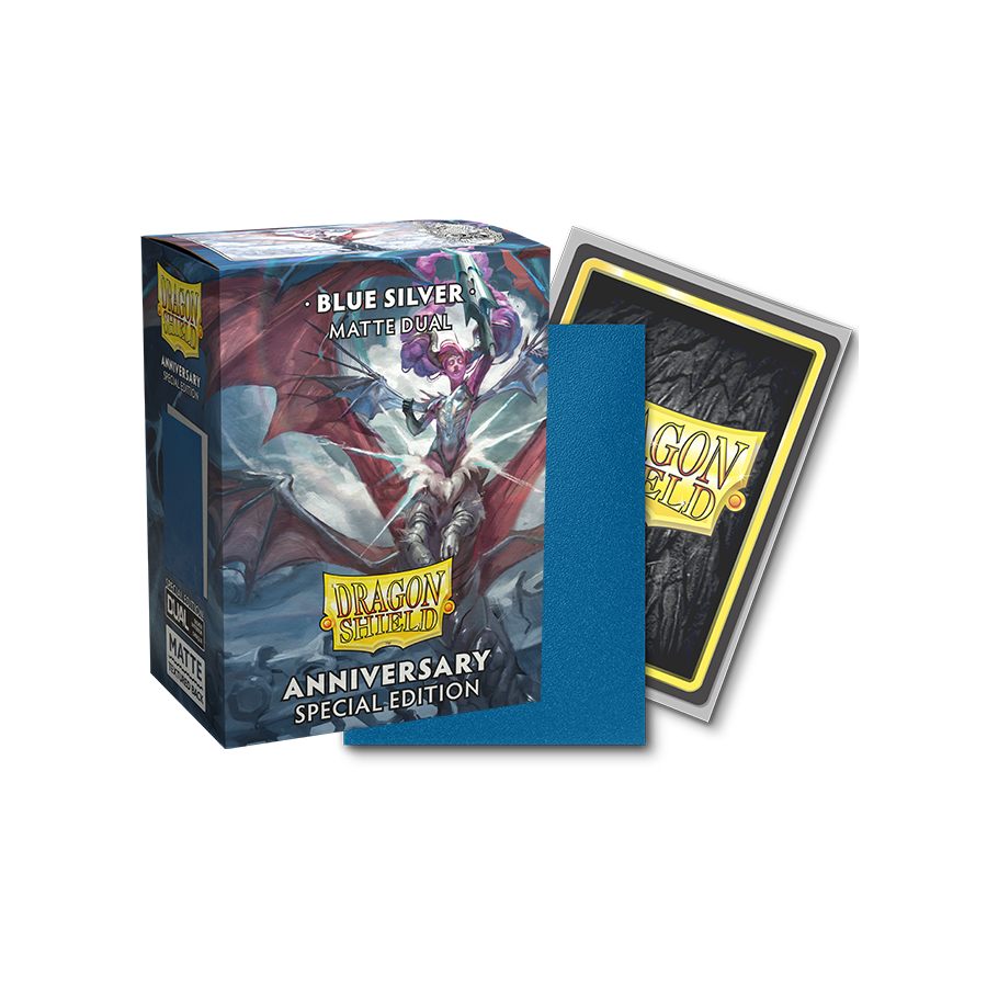 Dragon Shield - 100ct Standard Size - Dual Matte Special Anniversary Edition Blue/Silver