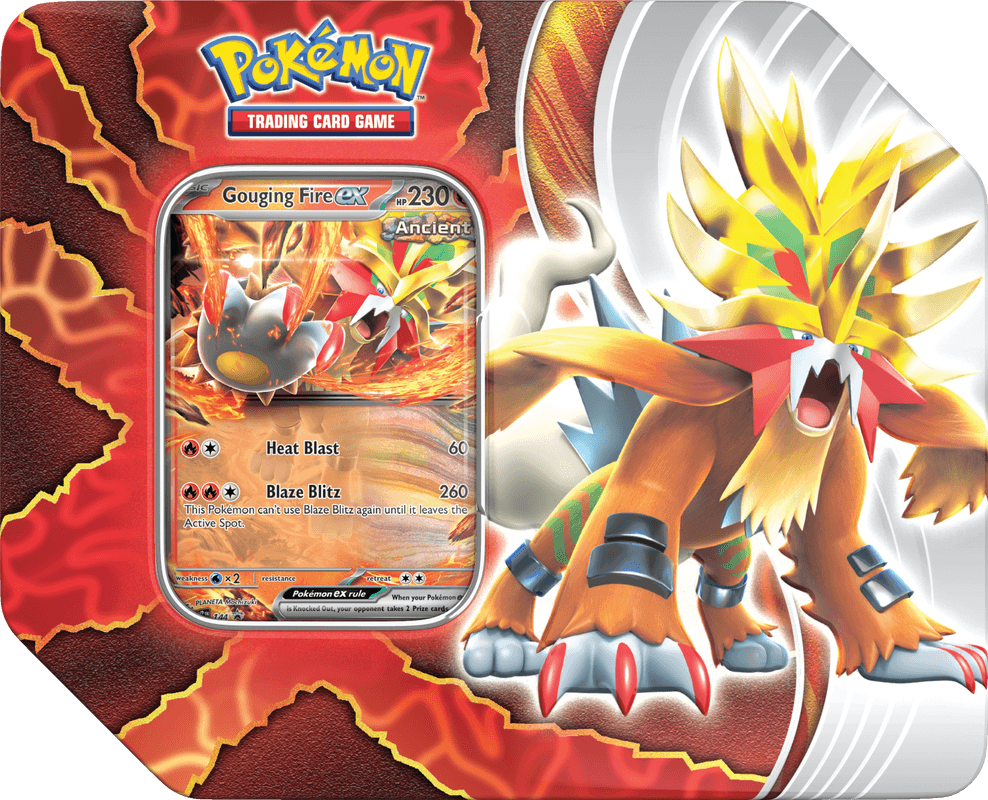Pokémon TCG: Paradox Destinies Tin | Gouging Fire ex