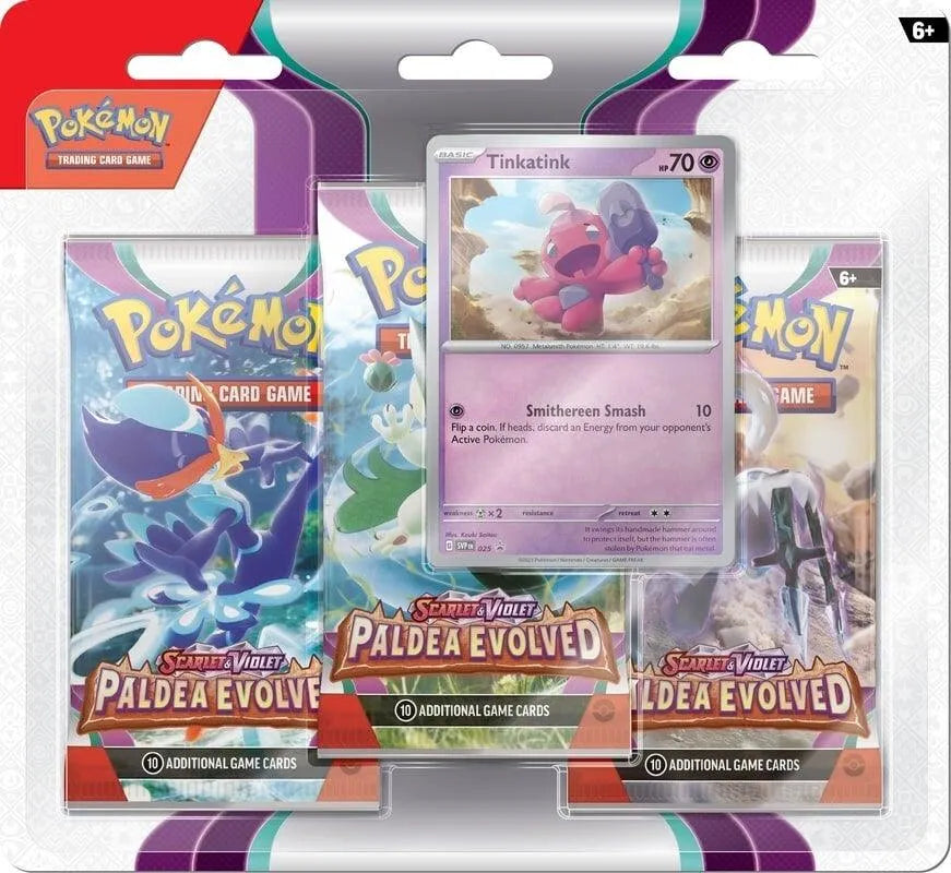 Scarlet & Violet: Paldea Evolved - 3-Pack Blisters (Tinkatink) - Emmett's ToyStop