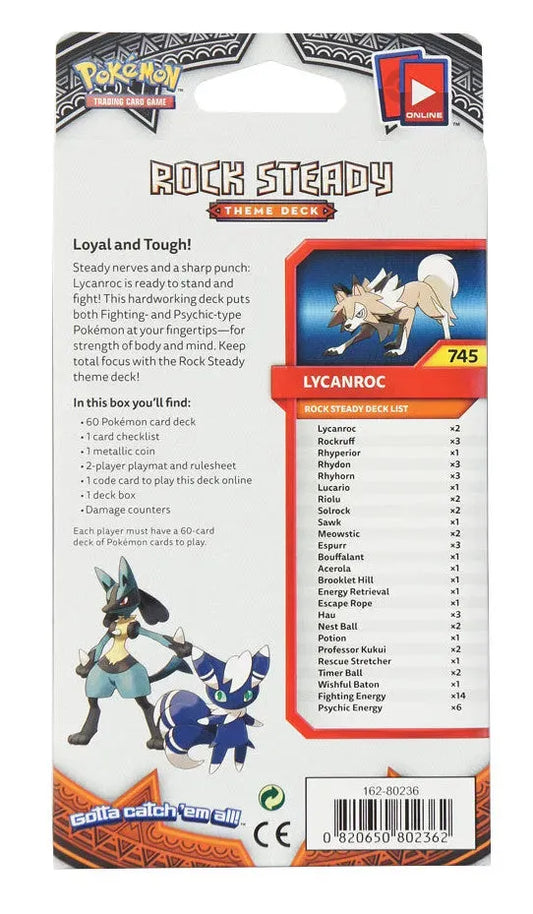 Sun & Moon: Burning Shadows - Theme Deck (Rock Steady) - Emmett's ToyStop