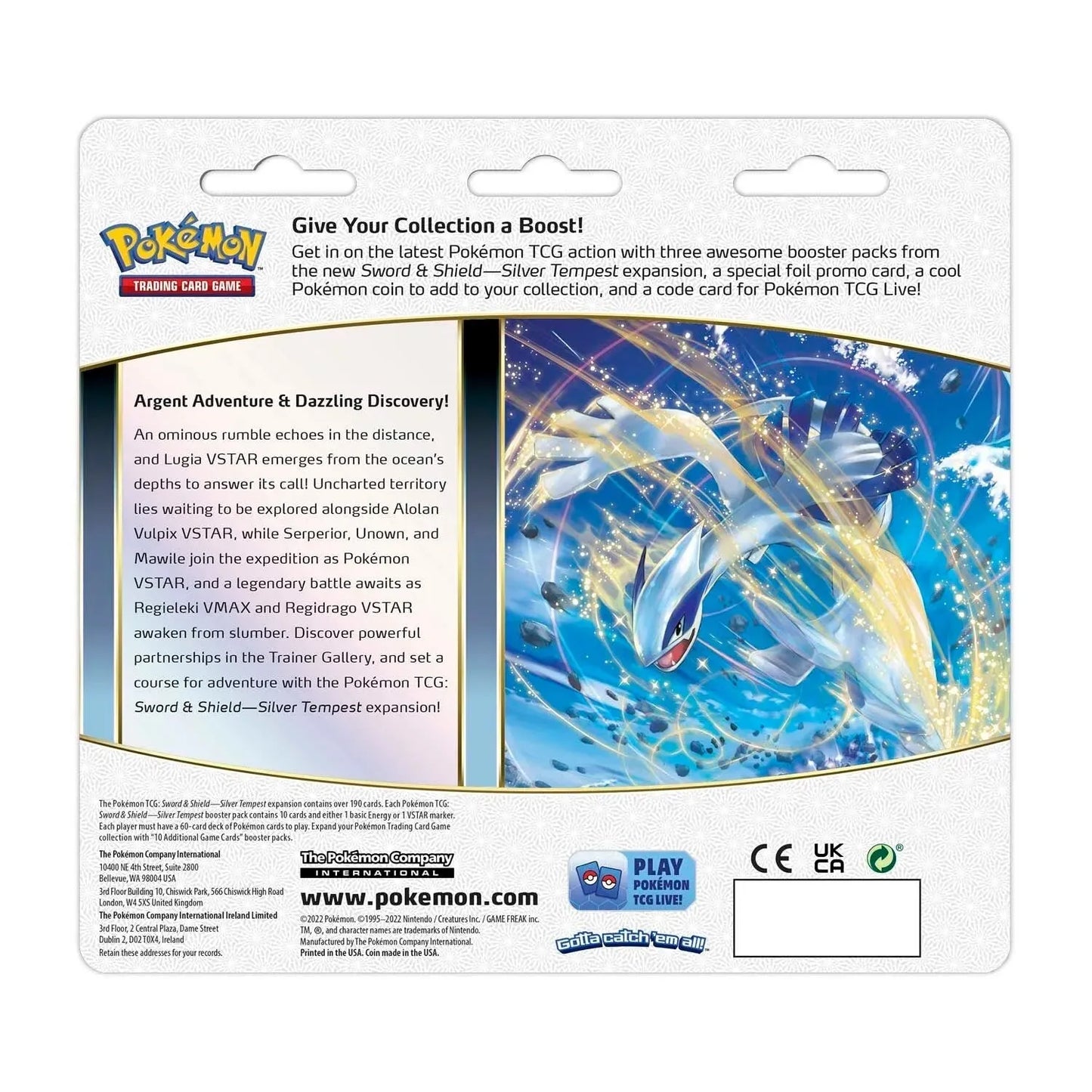 Sword & Shield: Silver Tempest - 3-Pack Blisters (Togetic) - Emmett's ToyStop