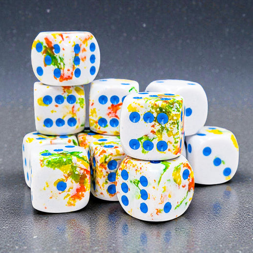 Brush Breezy/blue 16mm d6 Dice Block (12 dice)