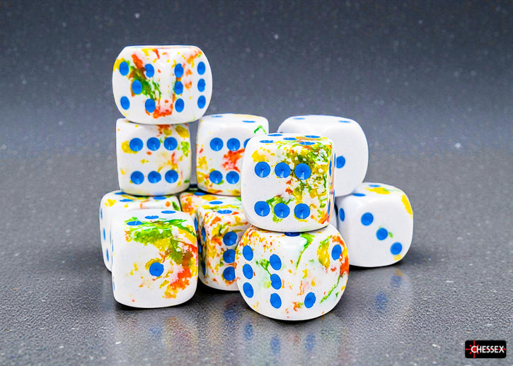 Brush Breezy/blue 16mm d6 Dice Block (12 dice)