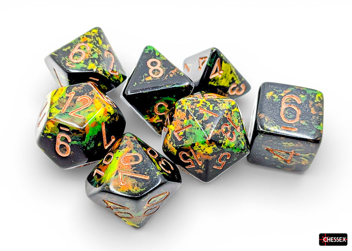 Brush Polyhedral Deep Forest/gold 7-Die Set