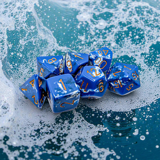 Brush Polyhedral Wavebreak/gold 7-Die Set