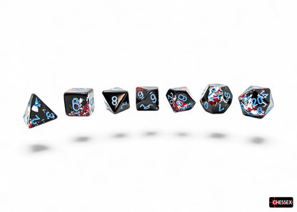 Brush Polyhedral Dark Side/blue 7-Die Set