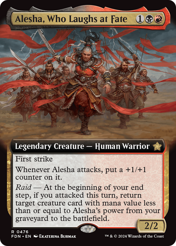 Alesha, Who Laughs at Fate (FDN-476) - [Foundations]: (Extended Art) Foil