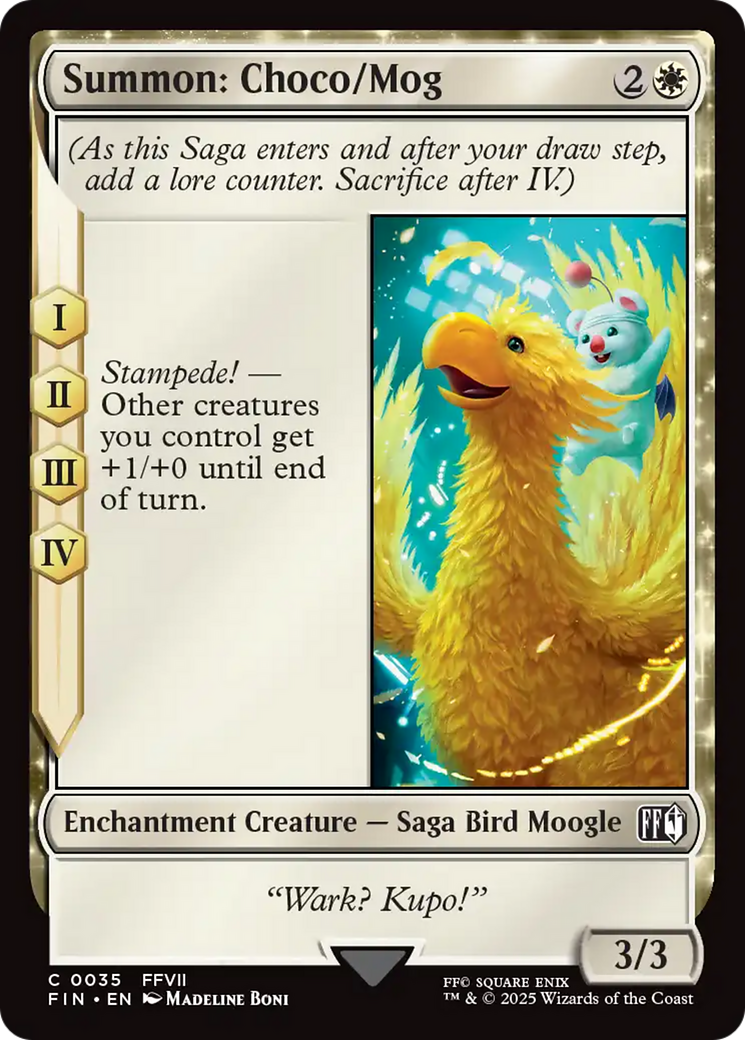 Summon: Choco/Mog (FIN-035) - [FINAL FANTASY]: (enchantment) Foil