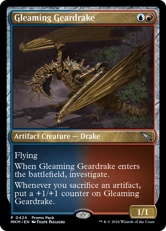 Gleaming Geardrake (PPMKM-424) - [Murders at Karlov Manor] Foil