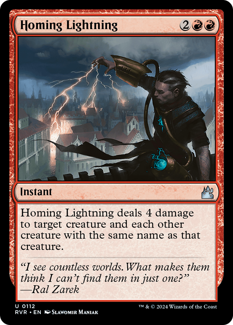 Homing Lightning (RVR-112) - [Ravnica Remastered]