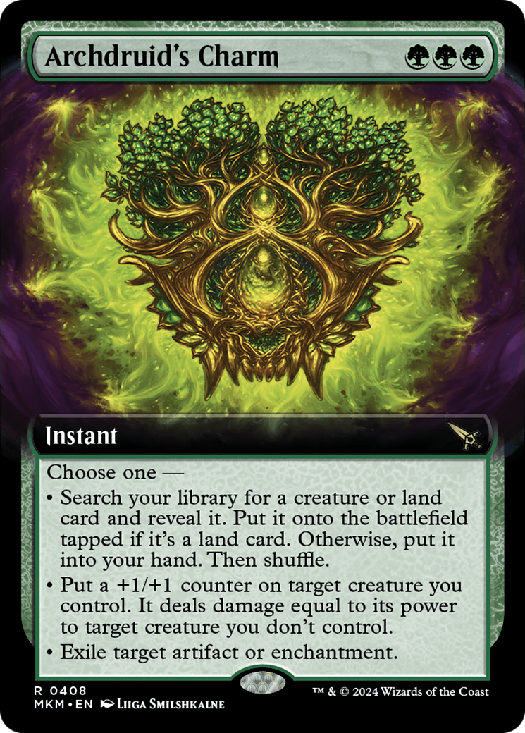 Archdruid's Charm (MKM-408) - [Murders at Karlov Manor]: (Extended Art) Foil