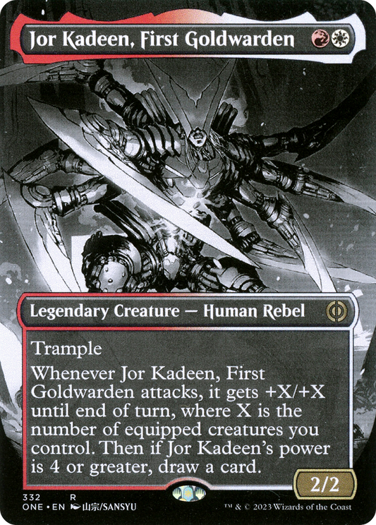 Jor Kadeen, First Goldwarden (ONE-332) - [Phyrexia: All Will Be One]: (Showcase) (Borderless) Foil