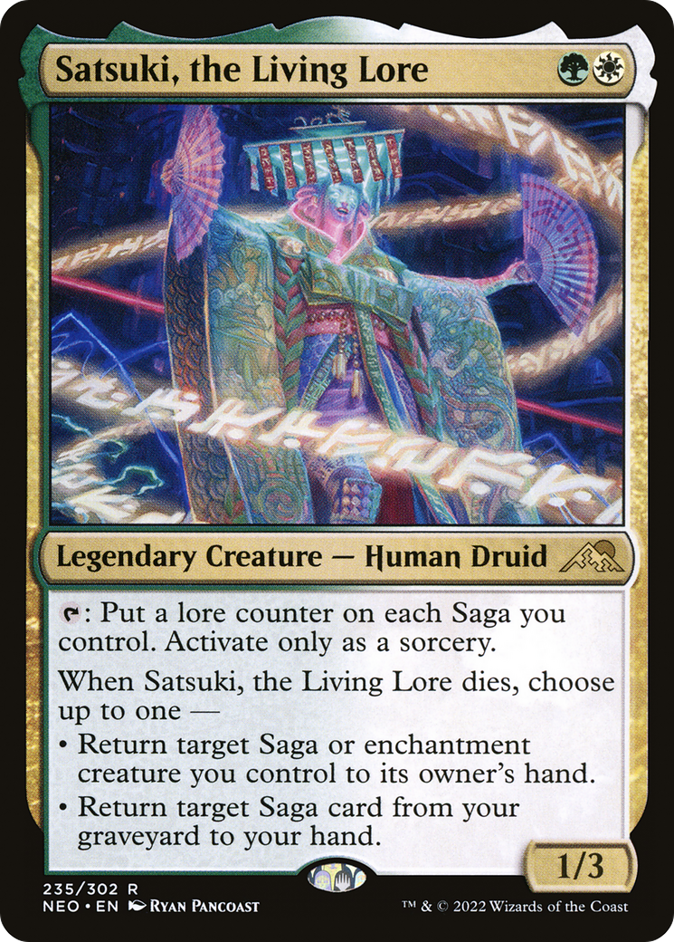 Satsuki, the Living Lore (NEO-235) - [Kamigawa: Neon Dynasty] Foil