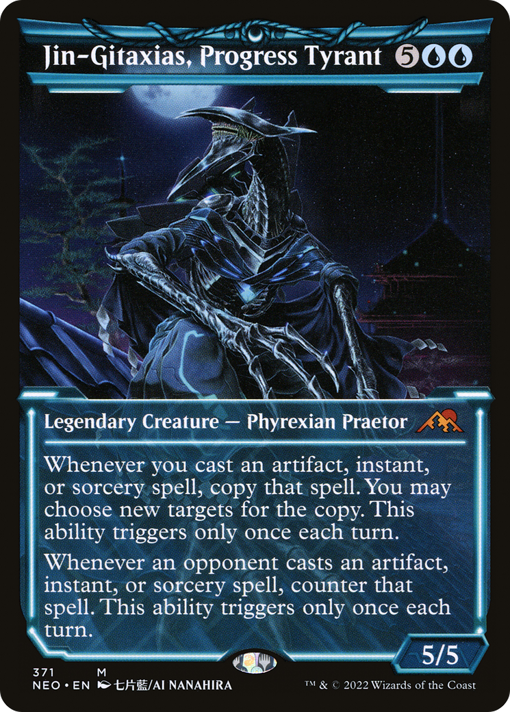 Jin-Gitaxias, Progress Tyrant (NEO-371) - [Kamigawa: Neon Dynasty]: (Showcase) Foil