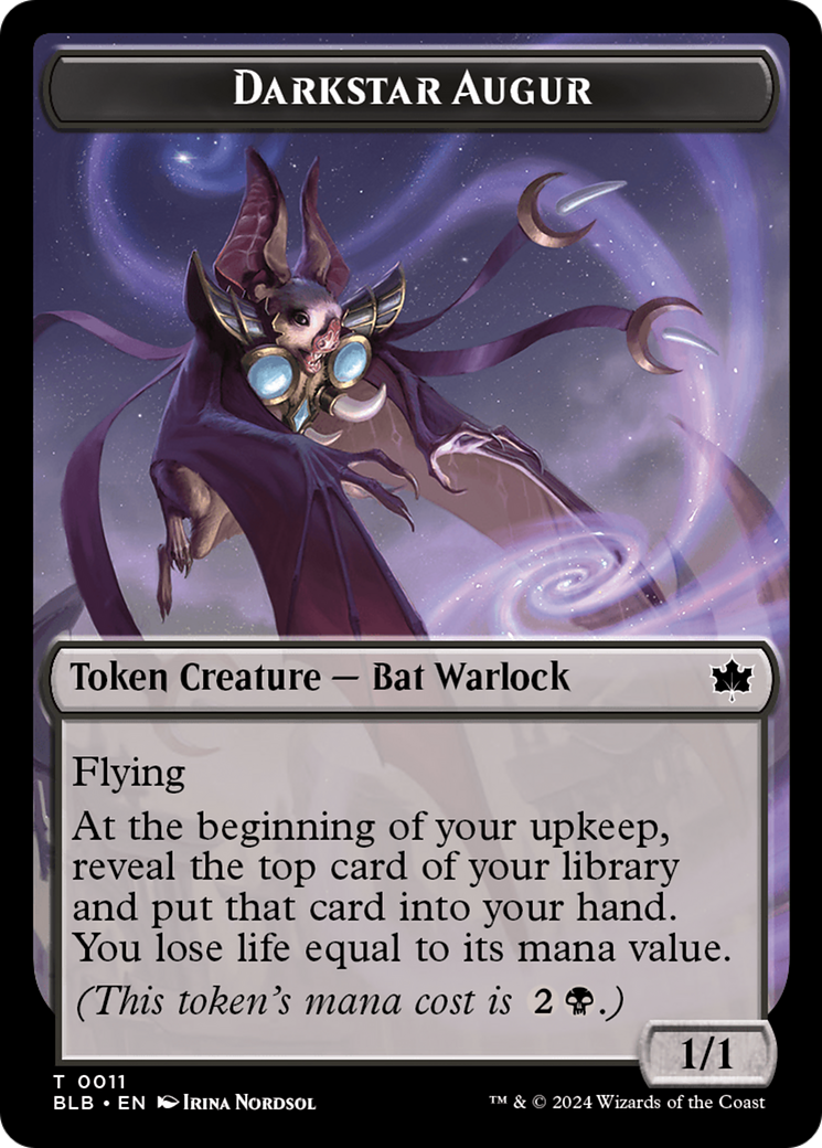 Darkstar Augur (TBLB-011) - [Bloomburrow Tokens]