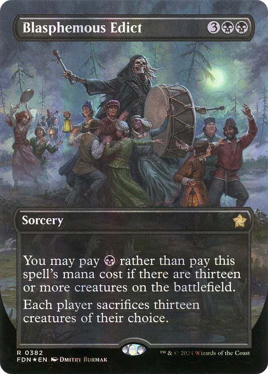 Blasphemous Edict (FDN-382) - [Foundations] (Borderless) Foil