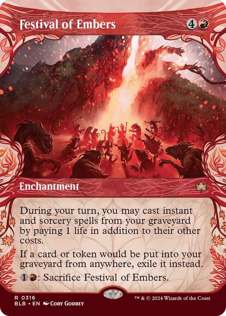 Festival of Embers (BLB-316) - [Bloomburrow]: (Showcase) Foil