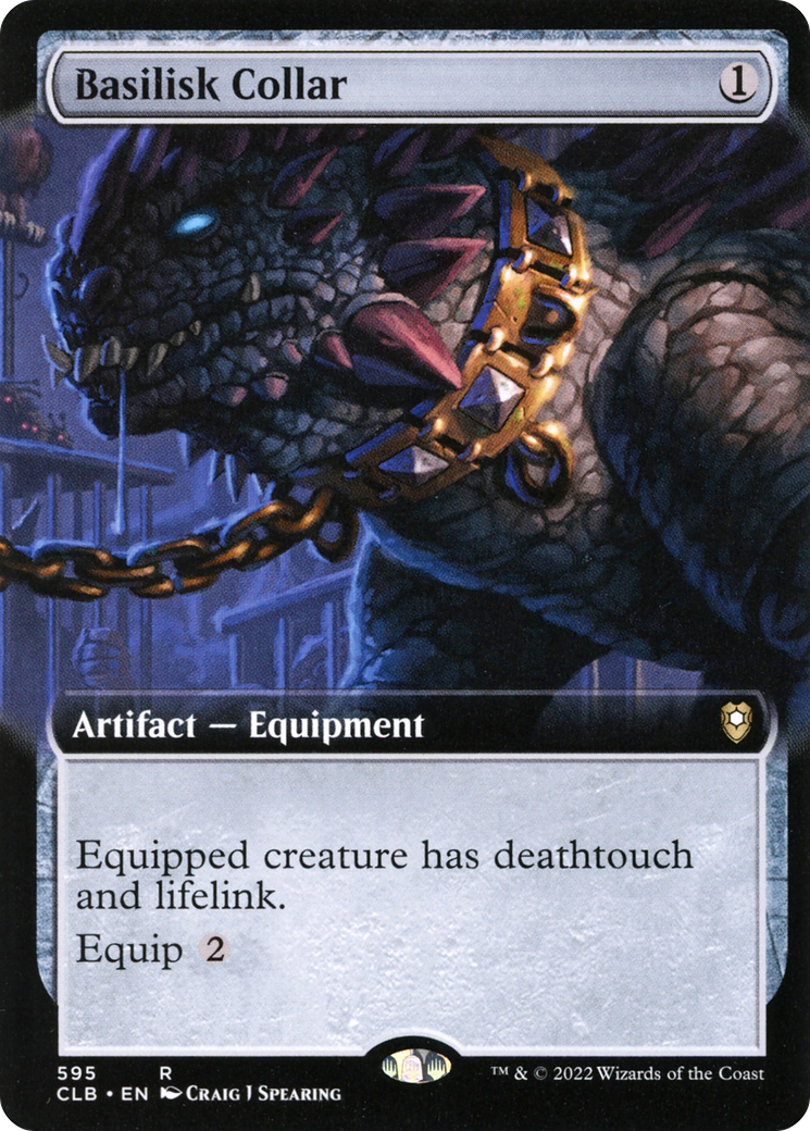 Basilisk Collar (CLB-595) - [Commander Legends: Battle for Baldur's Gate]: (Extended Art) Foil