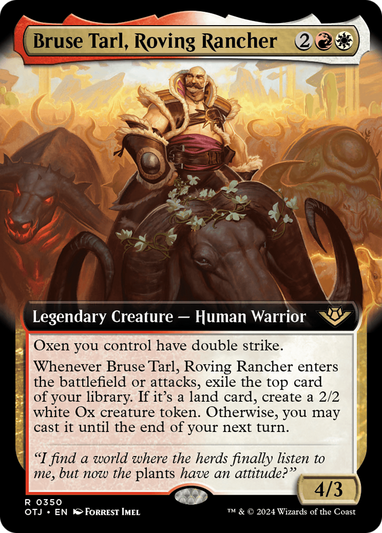 Bruse Tarl, Roving Rancher (OTJ-350) - [Hors la loi de Thunder Junction] : (illustration étendue)
