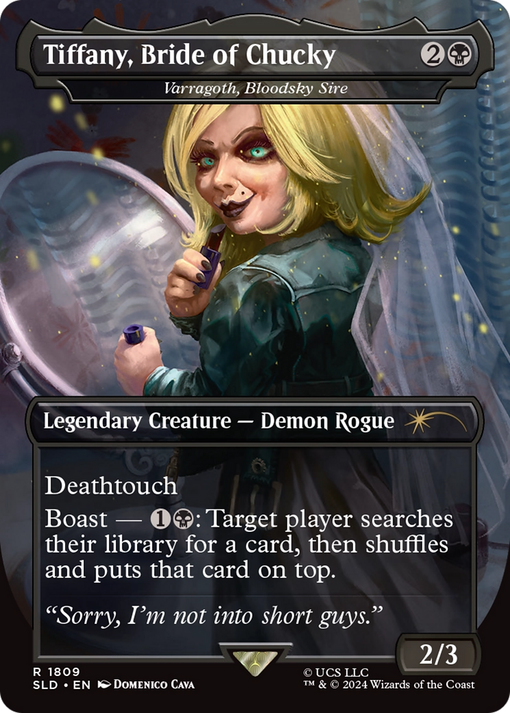 Varragoth, Bloodsky Sire (SLD-1809) - [Secret Lair Drop] / Tiffany, Bride of Chucky (Borderless) Foil