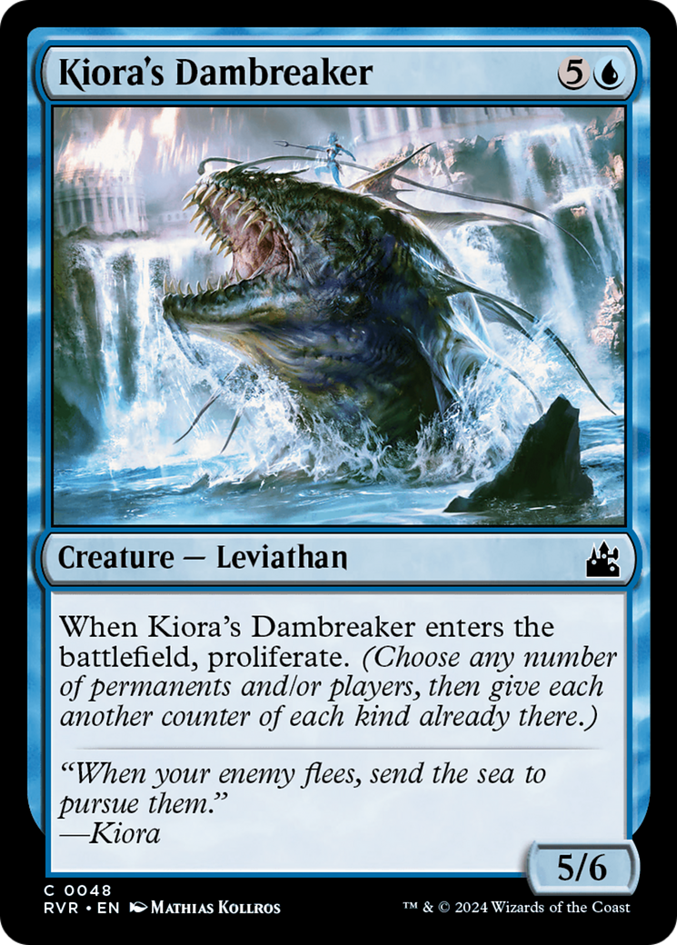 Kiora's Dambreaker (RVR-048) - [Ravnica Remastered] Foil