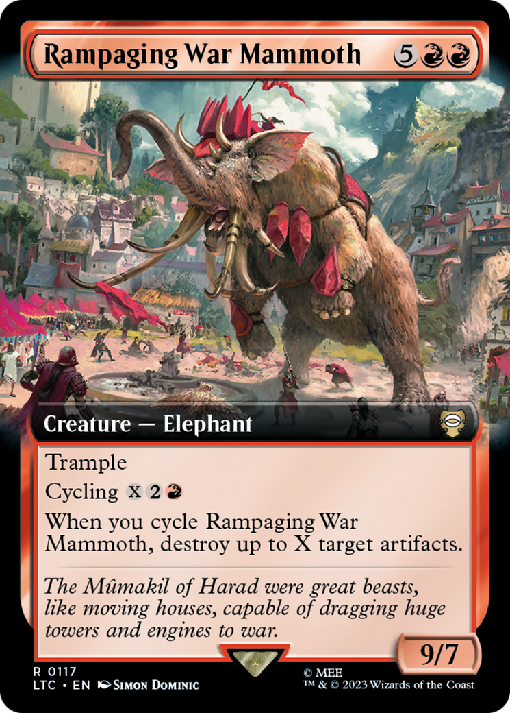Rampaging War Mammoth (LTC-117) - [Tales of Middle-earth Commander]: (Extended Art)