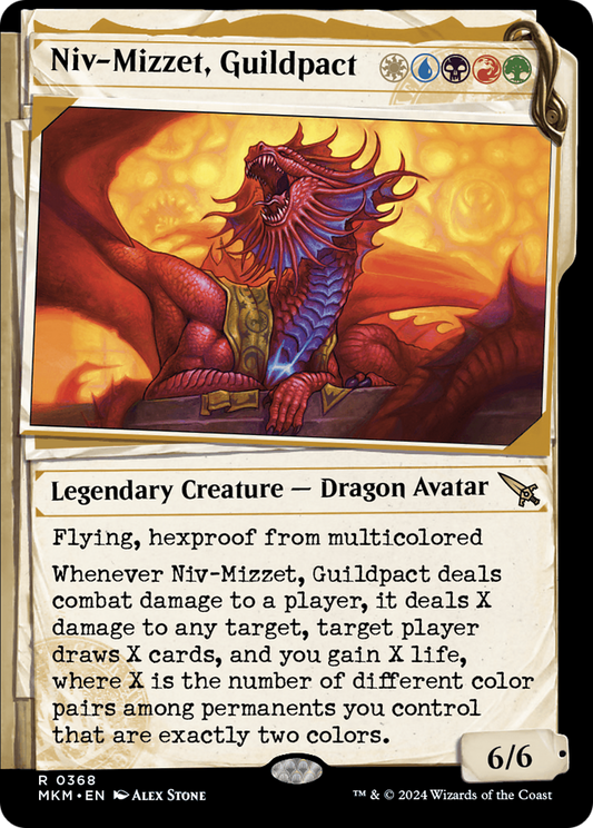 Niv-Mizzet, Guildpact (MKM-368) - [Murders at Karlov Manor]: (Showcase)