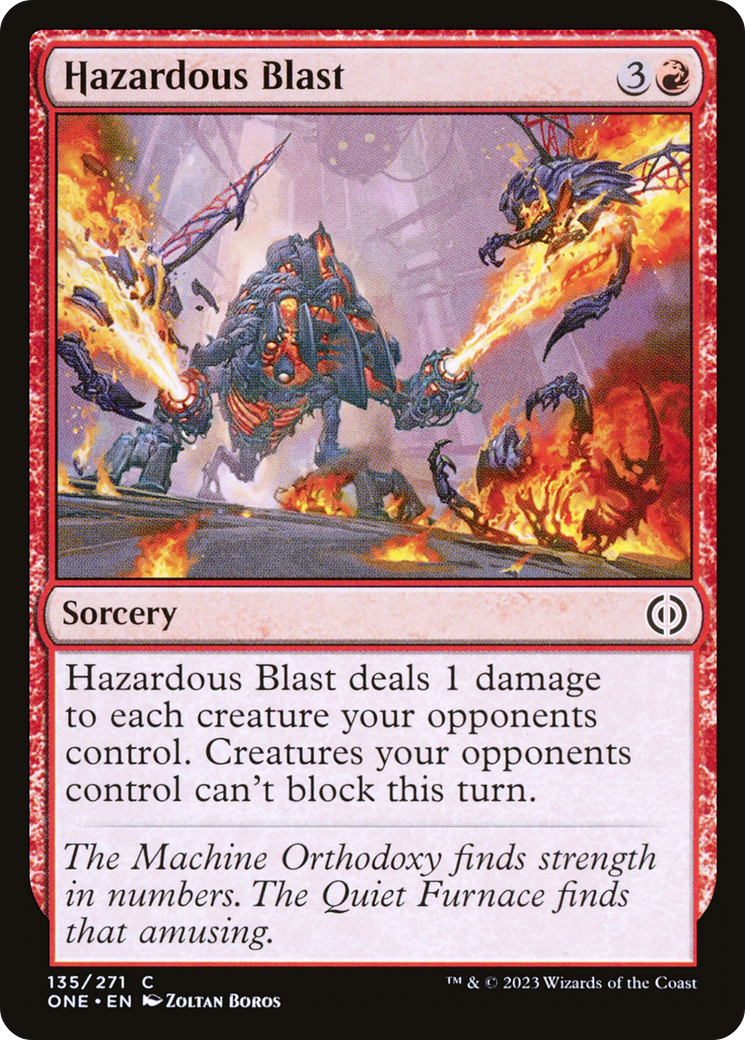 Hazardous Blast (ONE-135) - [Phyrexia: All Will Be One] Foil