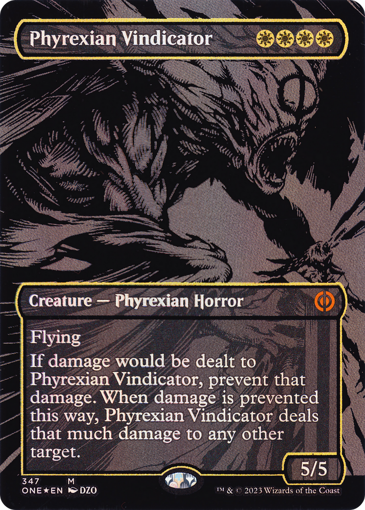 Phyrexian Vindicator (ONE-347) - [Phyrexia: All Will Be One] (Borderless) Foil