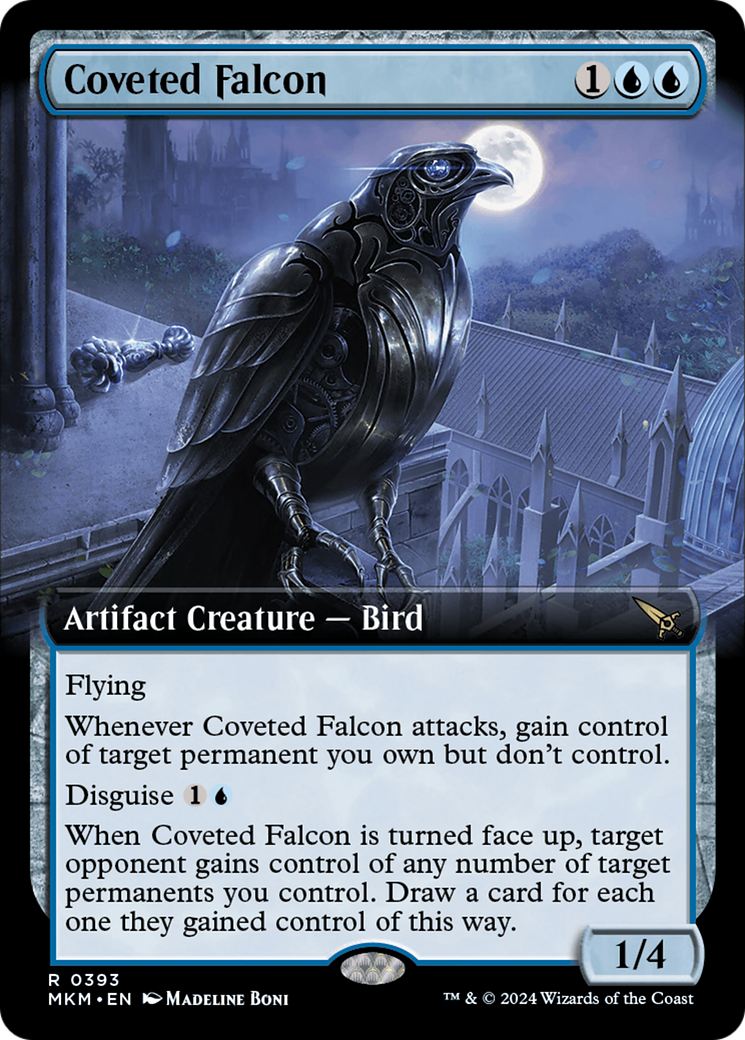 Coveted Falcon (MKM-393) - [Murders at Karlov Manor]: (Extended Art)