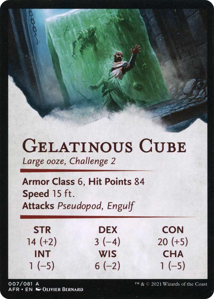 Gelatinous Cube // Gelatinous Cube (AAFR-007) - [Adventures in the Forgotten Realms Art Series] (Borderless) Foil