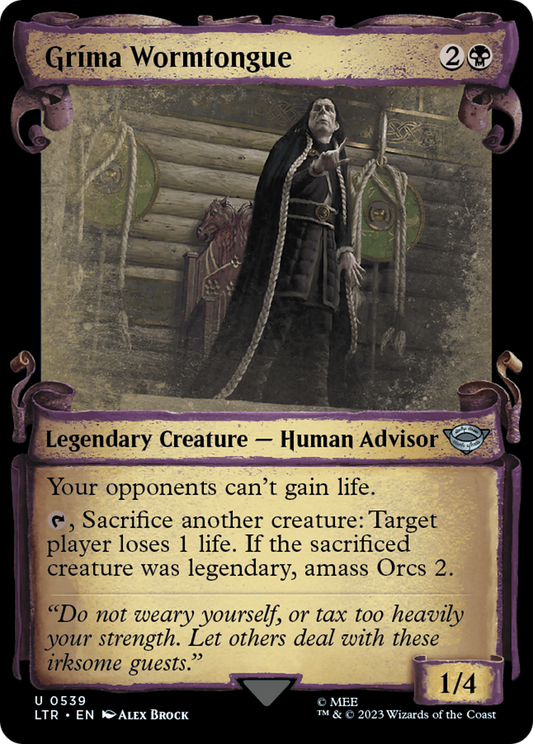 Grima Wormtongue [Le Seigneur des Anneaux : Parchemins de présentation des Contes de la Terre du Milieu] 
