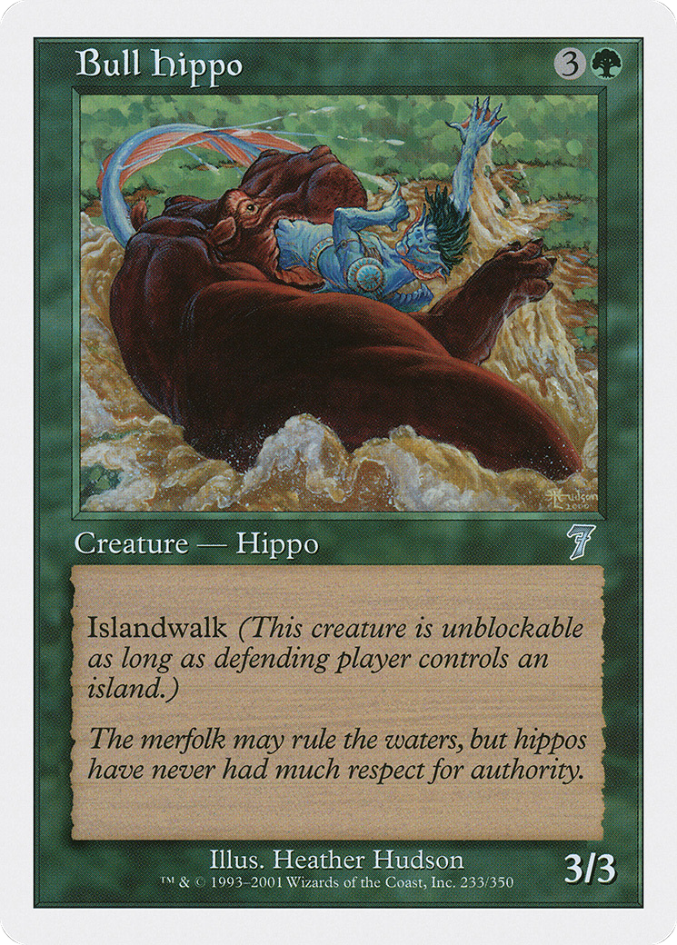 Bull Hippo (7ED-233) - [Seventh Edition]