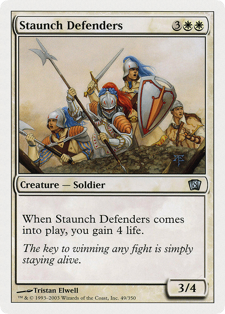 Staunch Defenders (8ED-049) - [Eighth Edition]