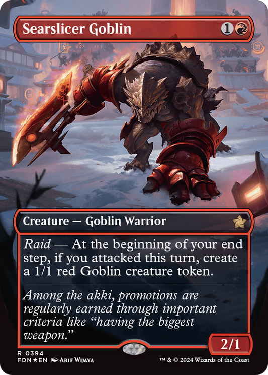 Searslicer Goblin (FDN-394) - [Foundations] (Borderless) Foil