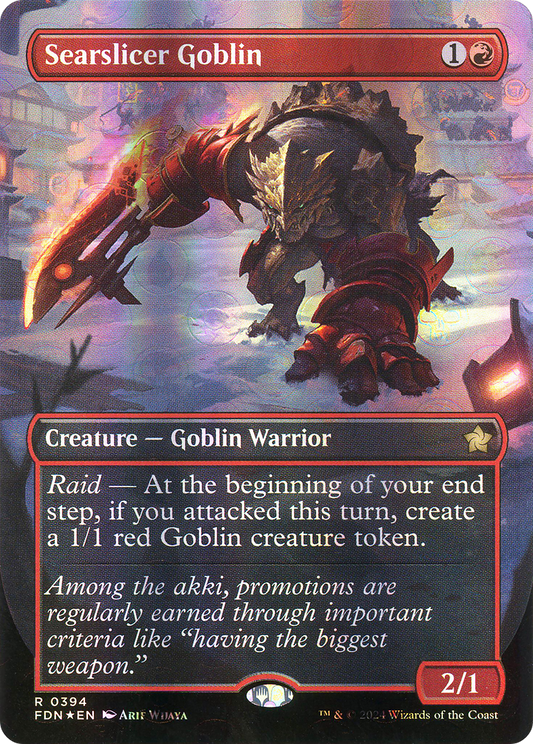 Searslicer Goblin (FDN-394) - [Foundations] (Borderless) Foil