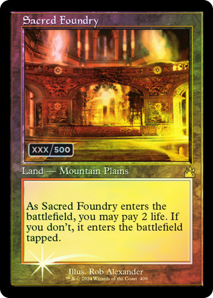 Sacred Foundry (RVR-409Z) - [Ravnica Remastered] Foil