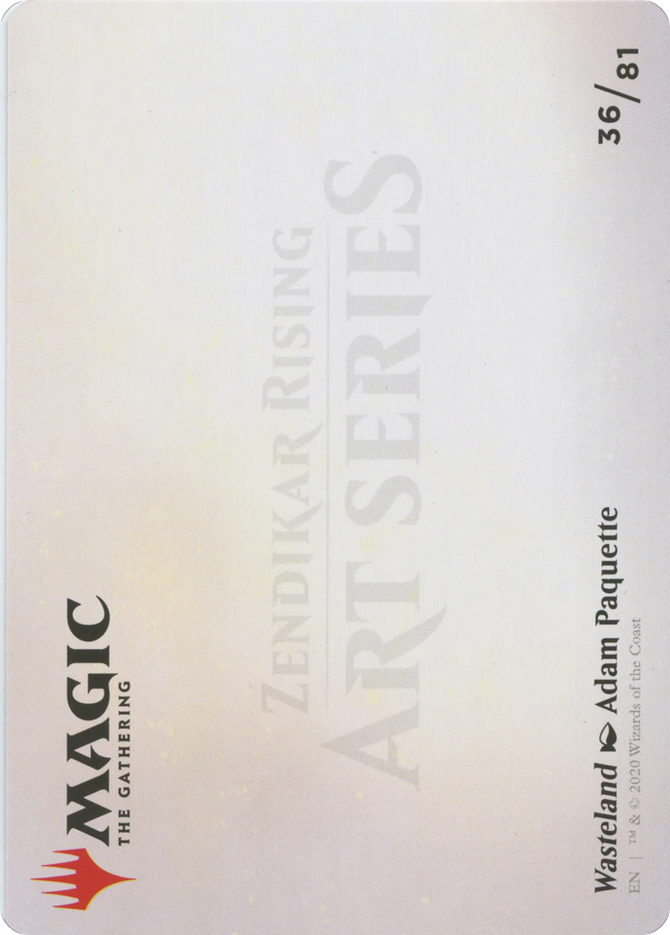 Wasteland // Wasteland (AZNR-036) - [Zendikar Rising Art Series] (Borderless) Foil