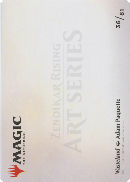 Wasteland // Wasteland (AZNR-036) - [Zendikar Rising Art Series] (Borderless) Foil