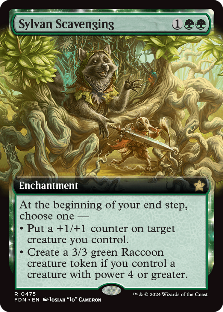 Sylvan Scavenging (FDN-475) - [Foundations]: (Extended Art) Foil