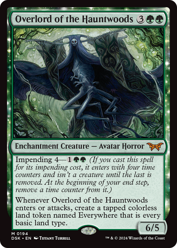 Overlord of the Hauntwoods (DSK-194) - [Duskmourn: House of Horror]: (nyxtouched) Foil
