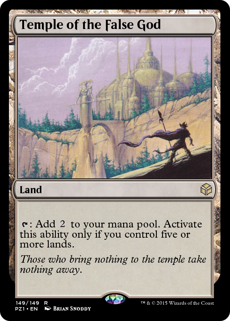 Temple of the False God (PZ1-149) - [Legendary Cube Prize Pack] Foil
