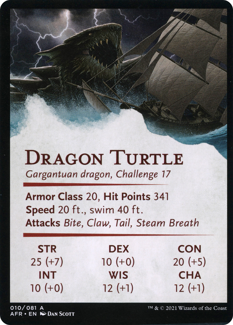 Dragon Turtle // Dragon Turtle (AAFR-010) - [Adventures in the Forgotten Realms Art Series] (Borderless) Foil
