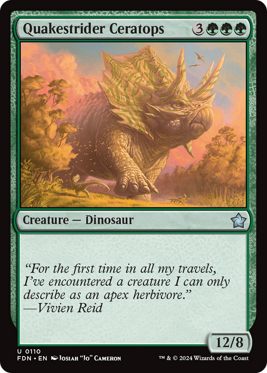 Quakestrider Ceratops (FDN-110) - [Foundations] Foil