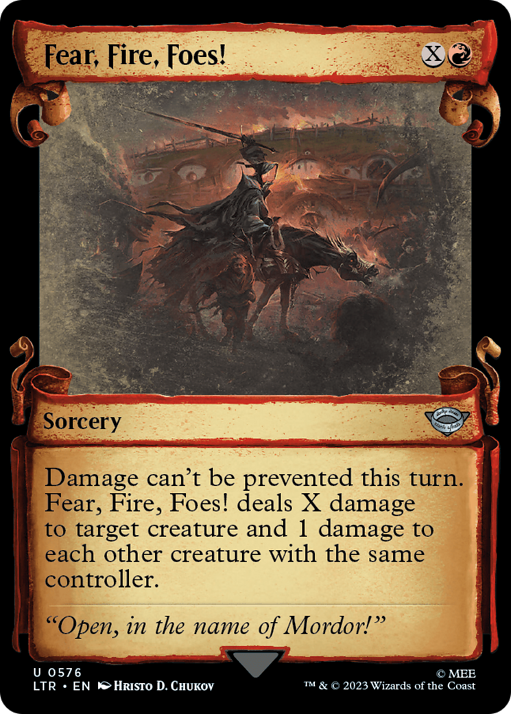 Fear, Fire, Foes! (LTR-576) - [The Lord of the Rings: Tales of Middle-earth]: (Showcase) Foil
