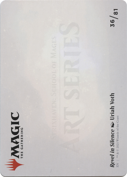 Revel in Silence // Revel in Silence (ASTX-036) - [Strixhaven Art Series] (Borderless) Foil