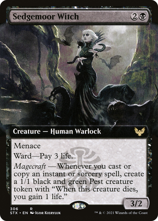 Sedgemoor Witch (Extended Art) (STX-306) - [Strixhaven: School of Mages]: (Extended Art) Foil