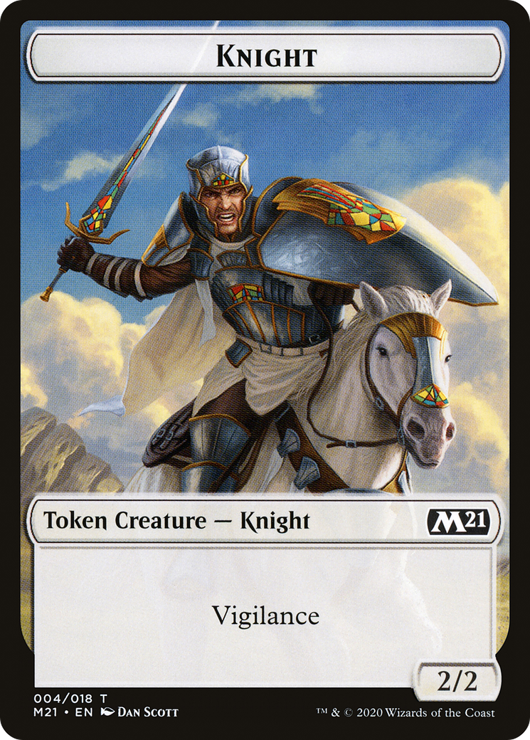 Knight (TM21-004) - [Core Set 2021 Tokens] Foil