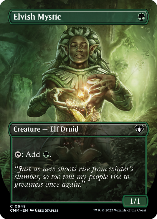 Elvish Mystic (CMM-648) - [Commander Masters] (Borderless)