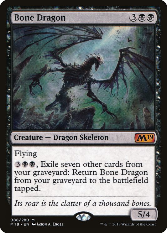 Bone Dragon (M19-088) - [Core Set 2019] Foil